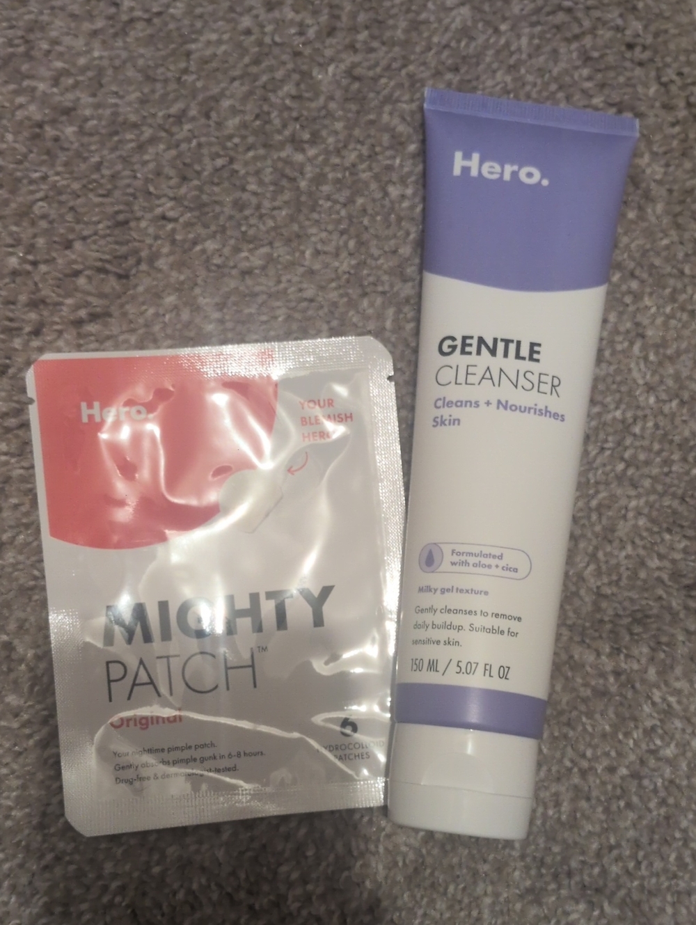 Hero CosmeticGentle Cleanser And Mighty Patch Sample Pack
